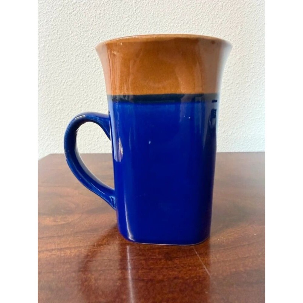 Royal Norfolk Cobalt Blue Brown Stoneware Mug Coffee Cup